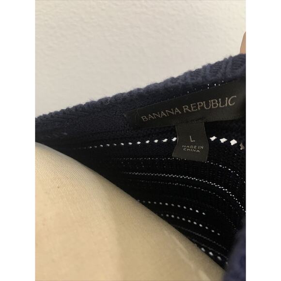 Banana Republic Knit Sweater Size L Navy Blue RN 54023 - Picture 5 of 5